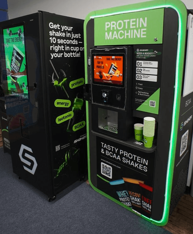 Branded machine front view