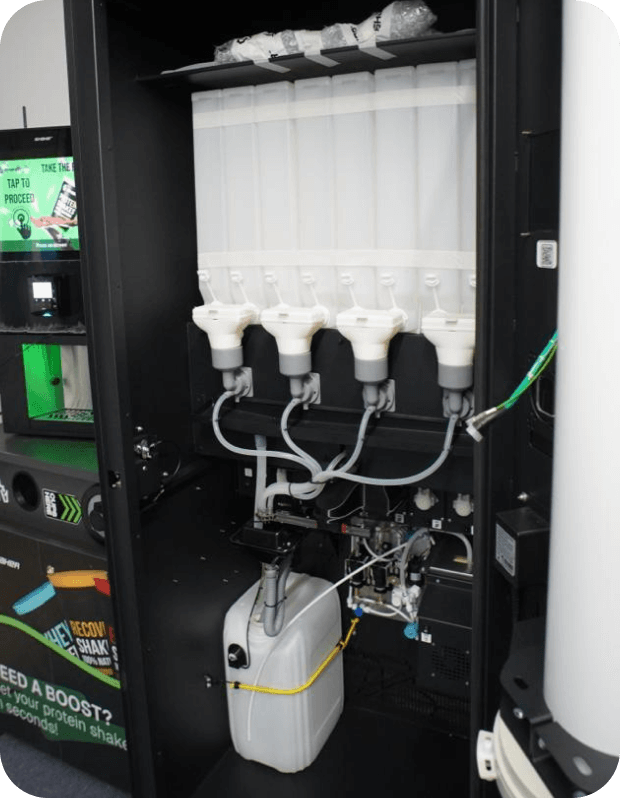 What inside in iShaker machines 8